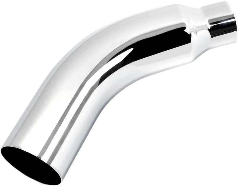 BIGREAT 4 Inch Chrome Plated Diesel Exhaust Elbow Tip - 4'' Inlet, 6'' Outlet, 23'' Length - Image 1