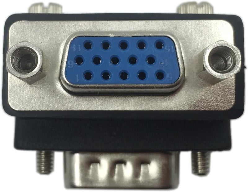 CERRXIAN 90 Degree VGA 15 Pin Male to Female Extension Cable Converter Adapter Coupler - Image 3