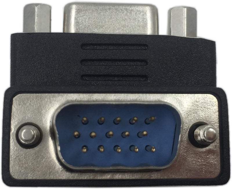 CERRXIAN 90 Degree VGA 15 Pin Male to Female Extension Cable Converter Adapter Coupler - Image 4