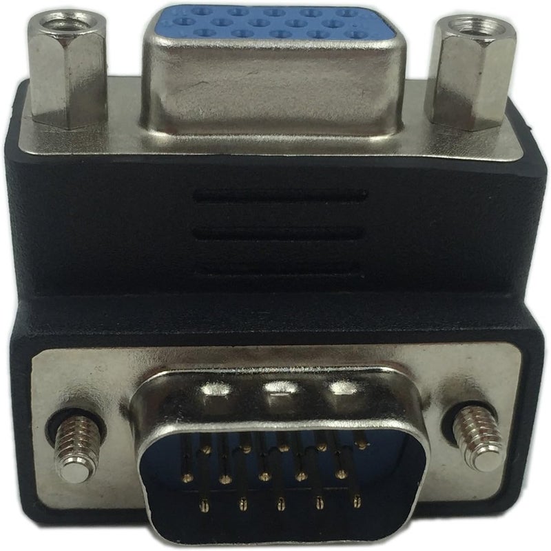 CERRXIAN 90 Degree VGA 15 Pin Male to Female Extension Cable Converter Adapter Coupler - Image 5