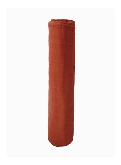 mushie Swaddle Blanket Organic Cotton - Auburn