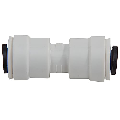 Watts 1015-04 AquaLock Plastic Mini Series, 1/4" OD x 1/4" OD Lead-Free Polypropylene Mini Coupling Union Connector, O-Ring, Quick Push-to-Connect Design, Tool-Free Installation - Image 4
