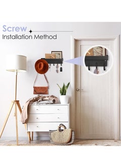Arabest Wall Key Holder, Magnetic Key Rack with 6 Key Hooks, Stainless Steel Key Hook with Tray for Entryroom, Mudroom, Hallway, Kitchen, Office (White)  - Image 4