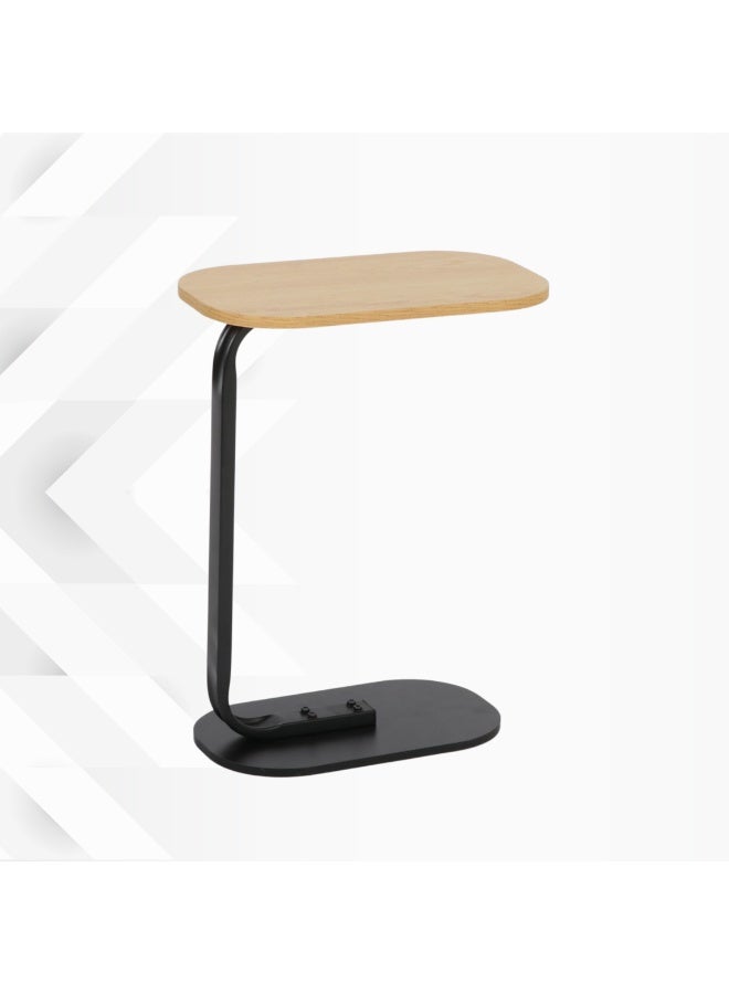 بكسل للأثاث طاولة جانبية من بكسل الأثاث على شكل C للأريكة والسرير، طاولة بقواعد معدنية صلبة - Image 2