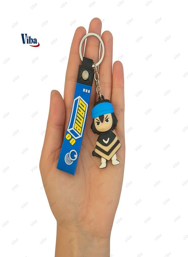 VIBA® Anime Ninja Keychain with Silicone Strap (Pack of 12) | Cute Anime Keyring for Kids & Teens | Birthday Return Gift & Party Favor - Image 5