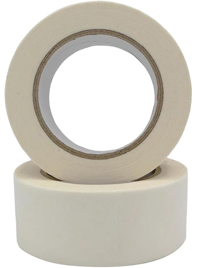 PROMASS promass 2 Inch x 50 Yards Masking Tape For Painting for Professional and DIY Painters Tape Ideal For Painting Tape Decorators Tape Perfect Low Tack Masking Tape - Value Pack of 6  - Image 1