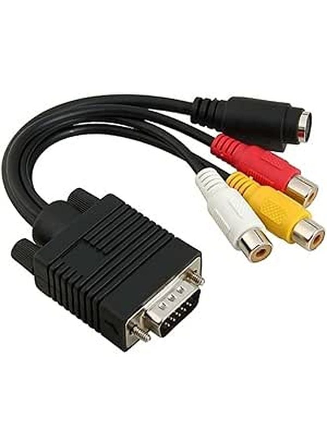 كابل محول من VGA إلى S-Video طويل متوافق مع السلسلة وما فوقها - Image 1