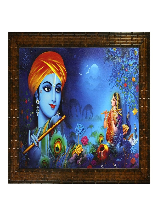 Indianara لوحة إنديانارا رادها كريشنا - خشب صناعي، 27 × 30.5 × 1 سم، متعددة الألوان - Image 1