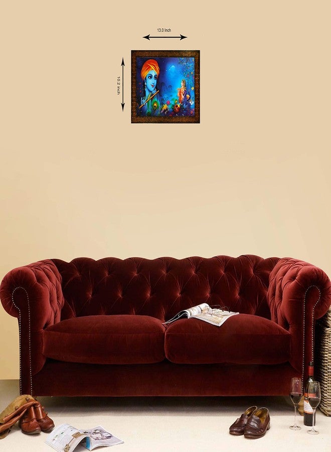 Indianara لوحة إنديانارا رادها كريشنا - خشب صناعي، 27 × 30.5 × 1 سم، متعددة الألوان - Image 2