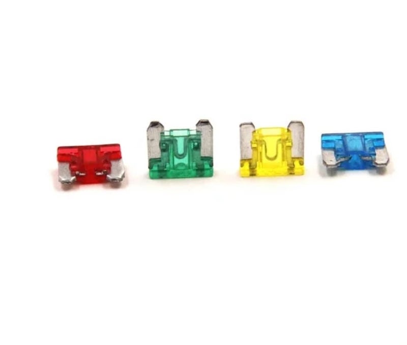 AUTO-EX Car Low Profile Micro Mini Blade Fuse Small Fuses [5,10,15,20,25,30 Amp] (Set of 12) - Image 3