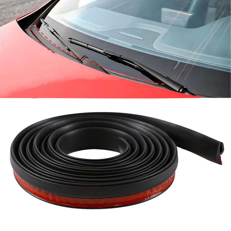 Hbxdeco Car Front Windshield Rubber Seal Strip, 2M/6.5FT Car Weather Stripping Seal Strip, Windshield Window Seal Strip Moulding Trim, Windshield Window Door Seal Rubber Strip - Image 1