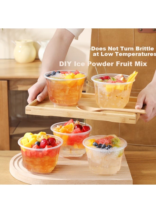 Maryya Disposable Food Grade Round Bowl 560ml*50 Thickened Plastic High Temperature Resistant Soup Bowl Takeout Picnic Box - Image 4