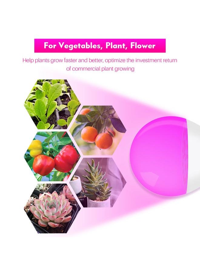 Thoraya - LED Grow Light Bulb Full Spectrum Growing Lights for Indoor Plants E26 E27 Plant Light Bulbs for Indoor Greenhouse Hydroponic Succulent - Image 1