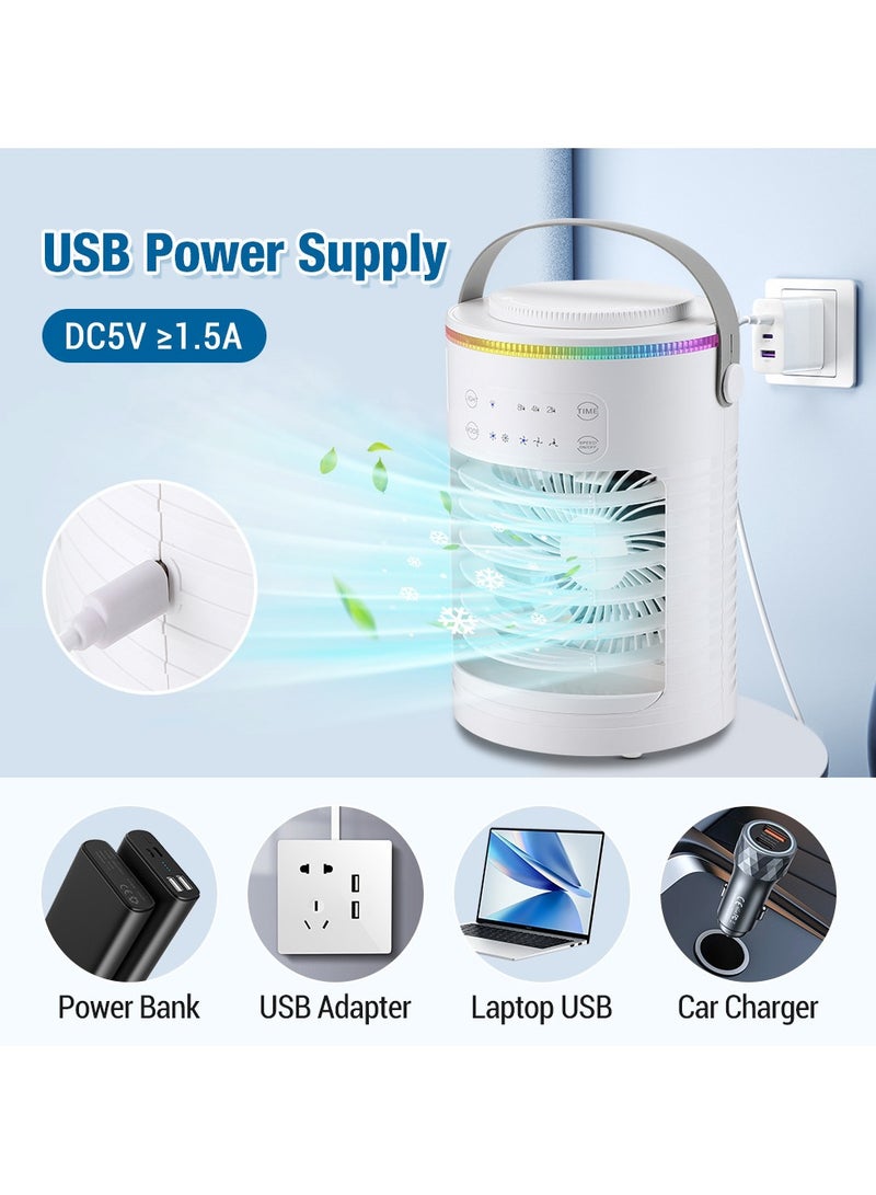 general Touch Three Spray Cooling Air Conditioning Fan Mini Household Water Desktop Portable Cooling  Electric Fan - Image 3