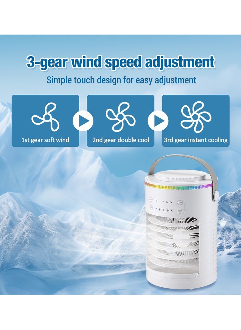 general Touch Three Spray Cooling Air Conditioning Fan Mini Household Water Desktop Portable Cooling  Electric Fan - Image 4