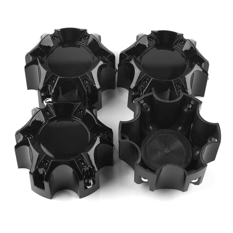 GTOWNWORKS 4.49in Wheel Center Caps for Ballistic Black Center Cover Replacement, 4 Pack, 6 lugs - Image 1