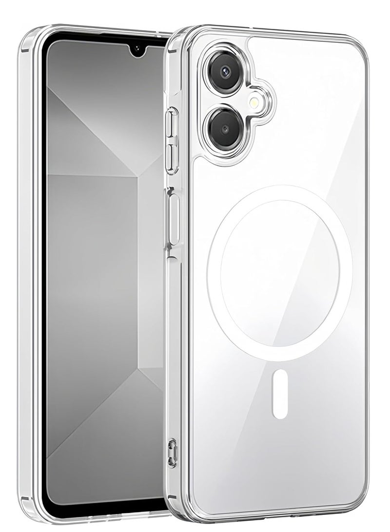 Magnetic for Samsung Galaxy A06 Case Clear, [Compatible with Mag-safe] Slim Thin Anti-Yellow Shockproof Phone Cover for Samsung A06, Transparent