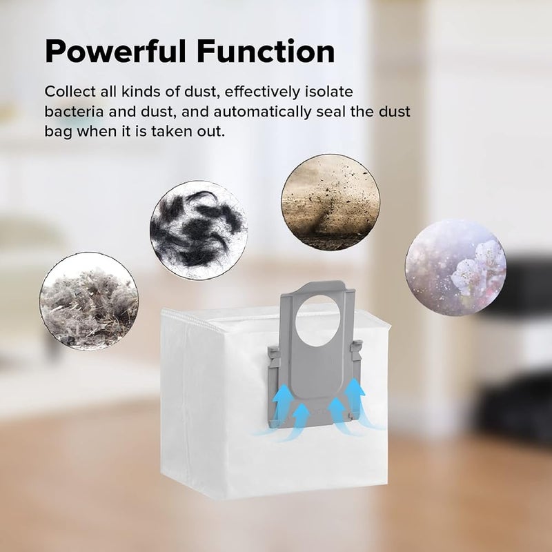 روبو روك حزمة من 6 أكياس غبار قابلة للتخلص من Roborock الأصلية للسلسلات Q، S7، S8 - Image 2