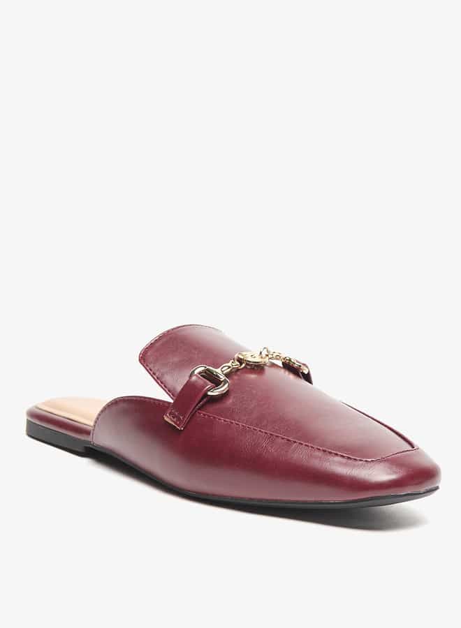 Celeste Women's Pointed Toe Slip-On Mules with Metallic Accent  - Image 1