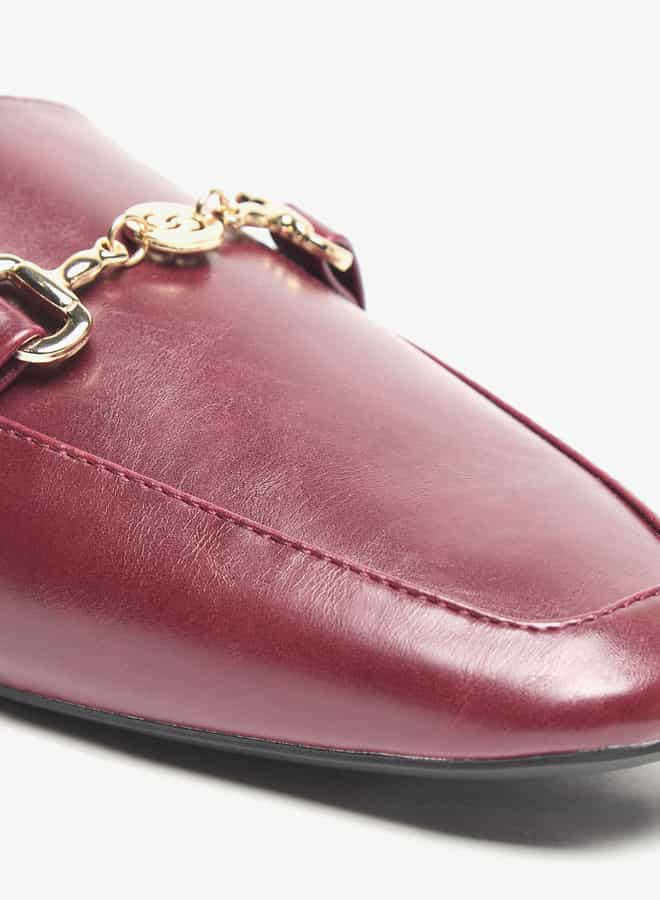 Celeste Women's Pointed Toe Slip-On Mules with Metallic Accent  - Image 5
