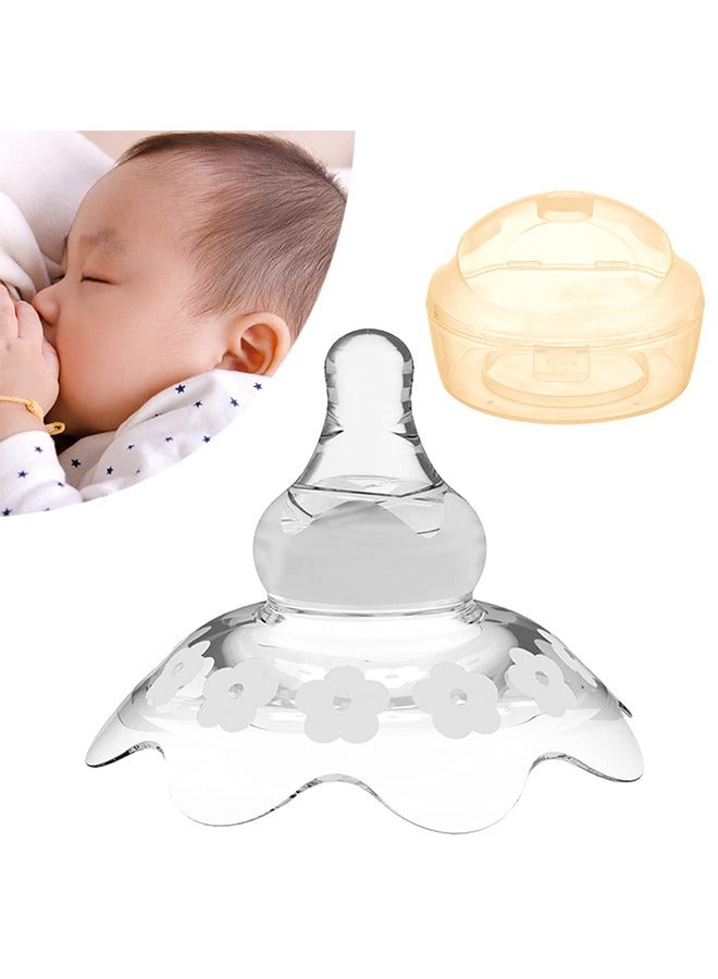 Nipple Shields for Nursing Newborn, Upgraded 25mm Nippleshield for Breastfeeding Nursing Mothers with Inverted  Sore Nipple with Storage Box - Image 1