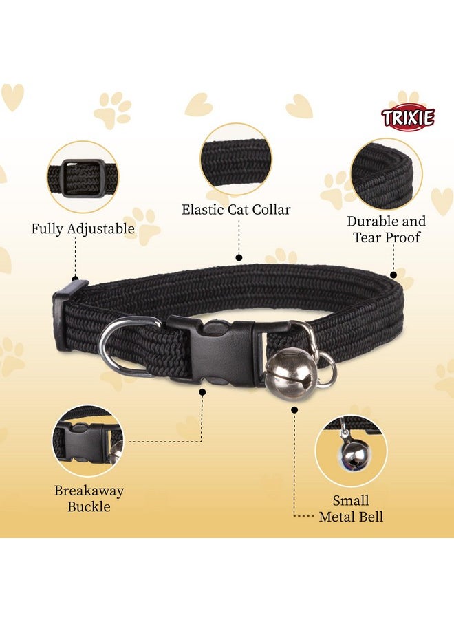 Trixie - Adjustable Elastic Cat Collar With Bell (Color May Vary) - 1 Pc And Mark And Chappell Healthy Bites Urinary Care Cat Treats, 65 G - 1 Pc - Image 1