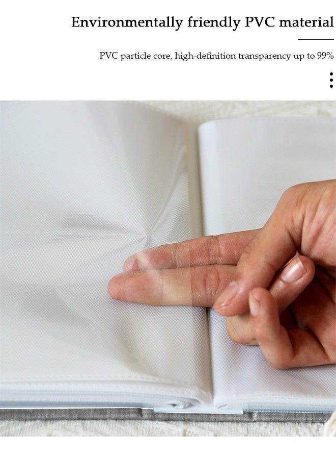 DUNISO 200 Pockets Foil Stamping Photo Album for 6 Inches Photos Portable Photo Album for Family Wedding Boys Girls - Image 4