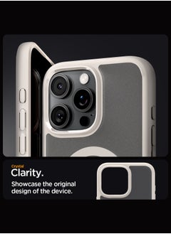 Spigen غطاء حماية Ultra Hybrid MagFit لهاتف iPhone 16 Pro Max مزود بـ MagSafe (2024) - تيتانيوم طبيعي فاتح  - Image 3