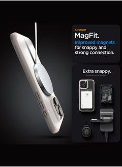 Spigen غطاء حماية Ultra Hybrid MagFit لهاتف iPhone 16 Pro Max مزود بـ MagSafe (2024) - تيتانيوم طبيعي فاتح  - Image 4