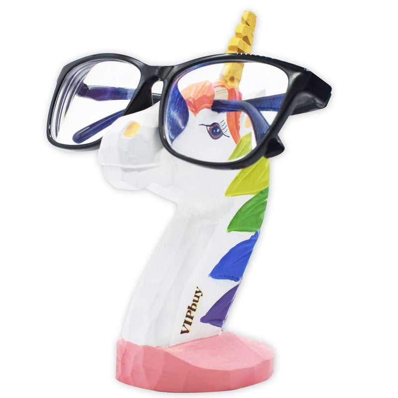 VIPbuy Handmade Wood Carving Eyeglasses Glasses Holder Stand Sunglasses Display Stand Home Office Desk Dcor Gift Unicorn