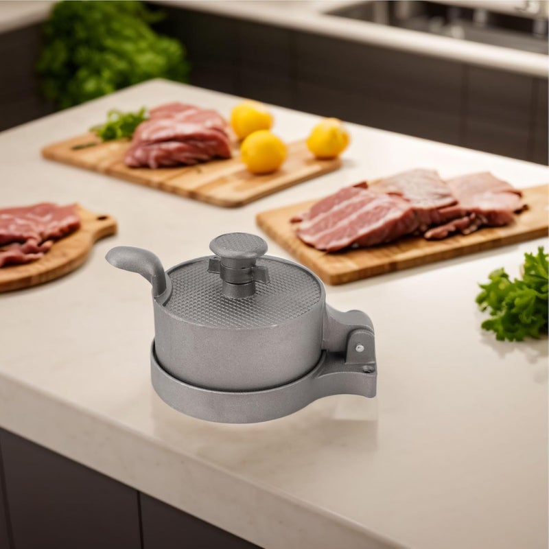 LIZEALUCKY Burger Press Hamburger Patty Maker Adjustable Thickness Nonstick Aluminum Alloy Burger Maker for BBQ Baking Stuffed Burgers Meat Presser Set with Patty Mould - Image 4