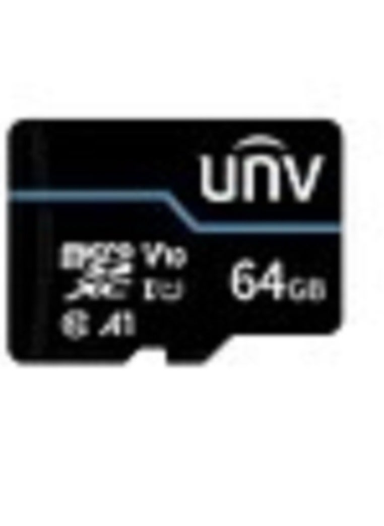 يو إن في - بطاقة ذاكرة UNV MicroSDXC بسعة 64.0 جيجابايت bitaqat dhakirat UNV MicroSDXC biseat 64.0 jijabayt - Image 1