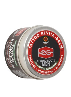 Tropic Isle Living Strong Roots Men Tattoo Revita Balm - Moisturizing Aftercare, Heal New & Old Tattoo, Natural Shea Butter with Infused Jamaican Black Castor Oil Enhances Color, Soothing and Hydrating Lotion Cream 
