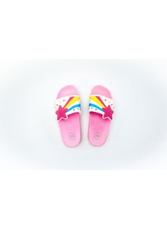 CUBS Rainbow Star Print Everyday Wear Eco-Friendly Pvc Slides For Girls Lightweight Easy To Wash And Anti-Slip Soles  - Image 4