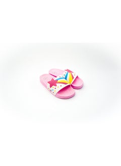 CUBS Rainbow Star Print Everyday Wear Eco-Friendly Pvc Slides For Girls Lightweight Easy To Wash And Anti-Slip Soles  - Image 1