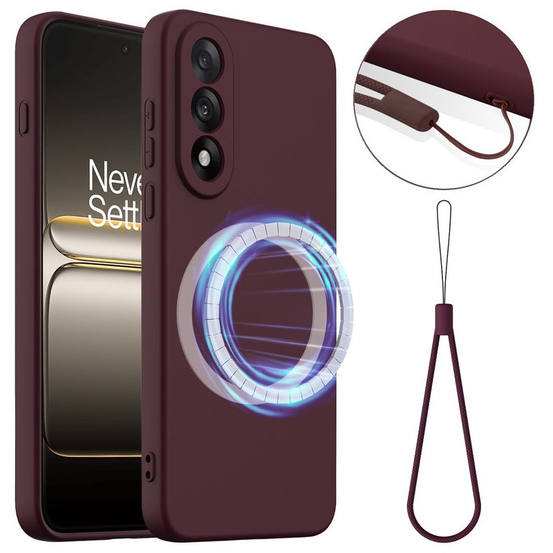 erorex For OnePlus Ace 5 Ultra / Nord 5 Shockproof Silicone Magsafe Phone Case(Plum Color) - Image 1
