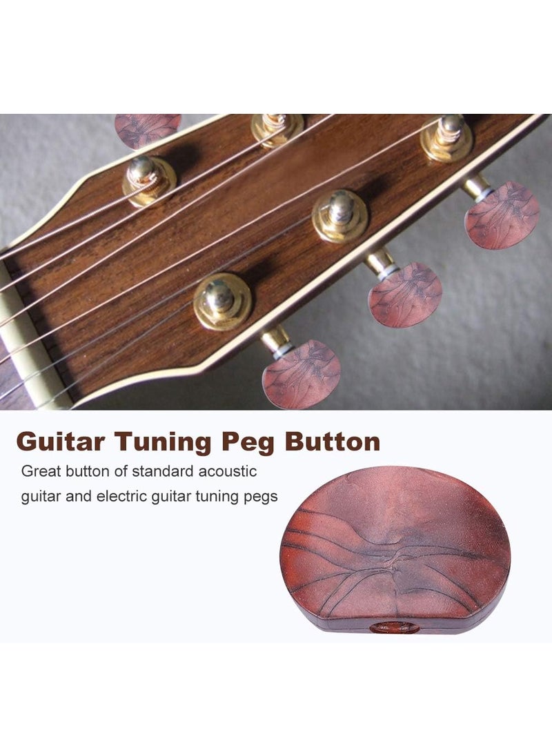 yuyte Guitar Tuning Buttons Brown 6Pcs Guitar Tuning Peg Tuners Machine Head Replacement Tuner Buttons Knobs Set for Guitar Accessory5  - Image 5