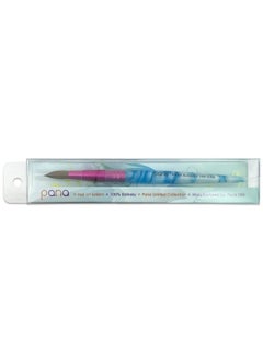 Pana PANA Pure Kolinsky Hair Acrylic Nail Brush - Round Shape Pink Ferrule with White Swirl Blue Handle (Size 10)  - Image 5