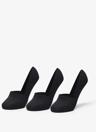 Flora Bella By Shoexpress Women Solid No Show Socks - Set of 3