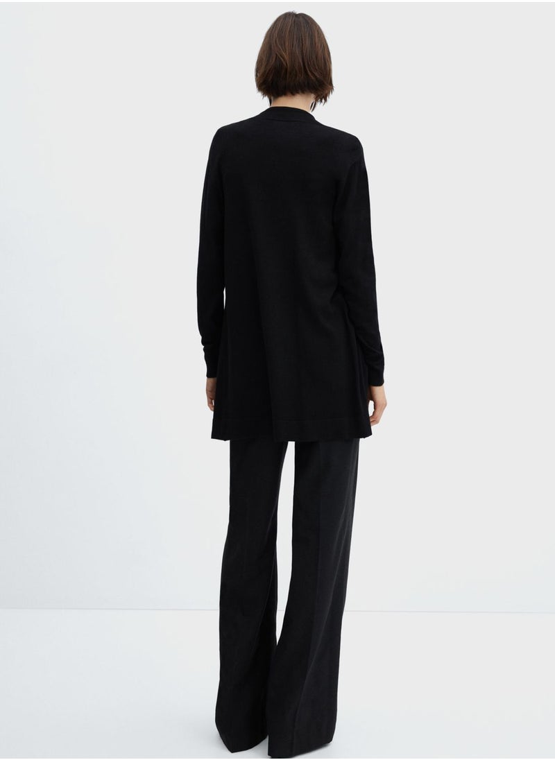 MANGO - Knitted Longline Cardigan - Image 1