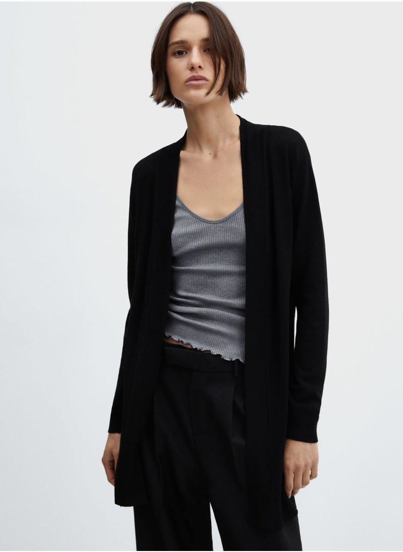 MANGO - Knitted Longline Cardigan - Image 1