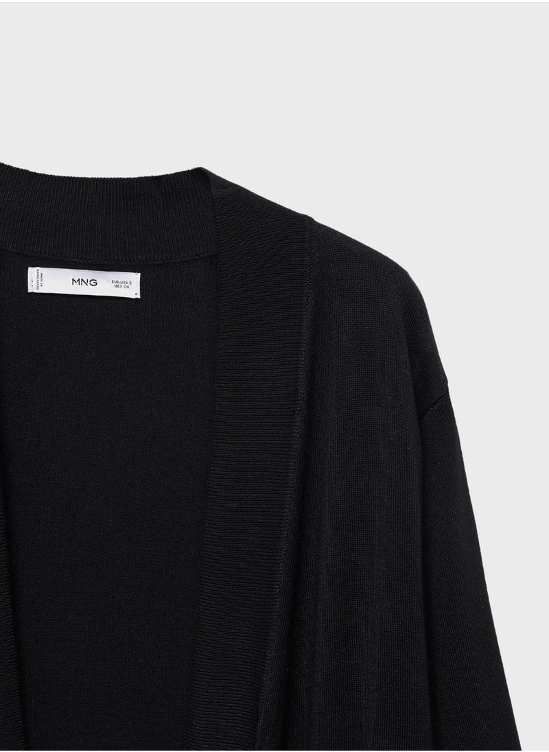 MANGO - Knitted Longline Cardigan - Image 1