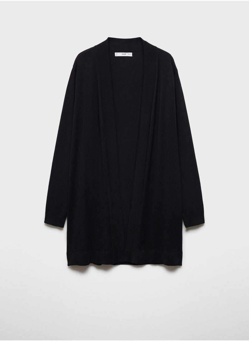 MANGO - Knitted Longline Cardigan - Image 1