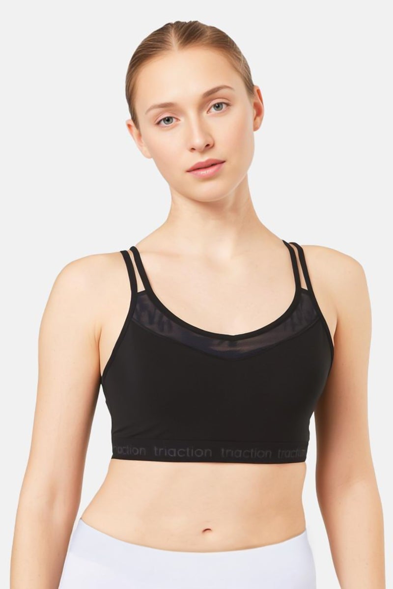 TRIUMPH برازليت مبطن مزخرف للنساء، أسود - Image 1