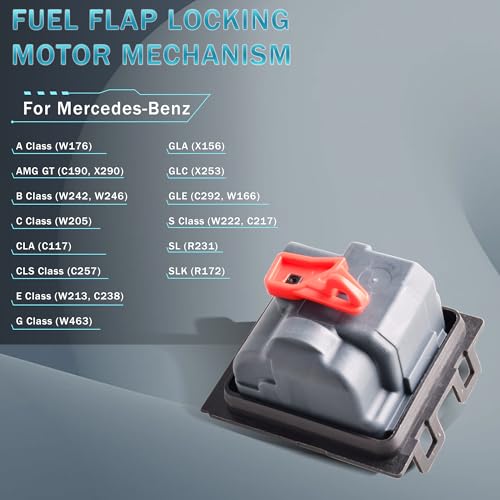 GrteRokky Fuel Tank Cap Lock Compatible for 2011-2023 Mercedes-Benz A-Class B-Class C-Class E-Class G-Class S-Class ML-Class GLC GLE GLS SLC CLA CLS SLK AMG GT Fuel Filler Flap Gas Door A0008207703 - Image 2