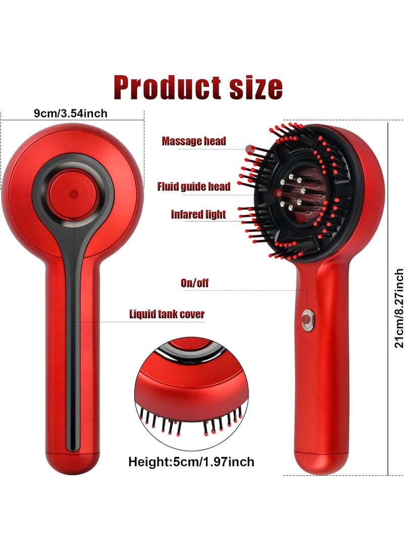 مشط تدليك فروة الرأس الكهربائي 3 في 1 - لتعزيز نمو الشعر، تقليل التوتر، وتوزيع الزيوت (قابل للشحن عبر USB) - Image 4