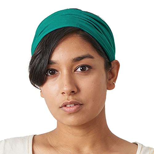 CHARM Green Japanese Bandana Headbands for Men and Women – Comfortable Head Bands with Elastic Secure Snug Fit Ideal Runners Fitness Sports Football Tennis Stylish Lightweight M - Image 1