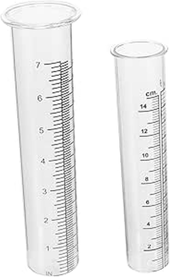 2 Pack Round Rain Gauge Outdoor Garden Tool for Accurate Rainfall Measurement - Image 1