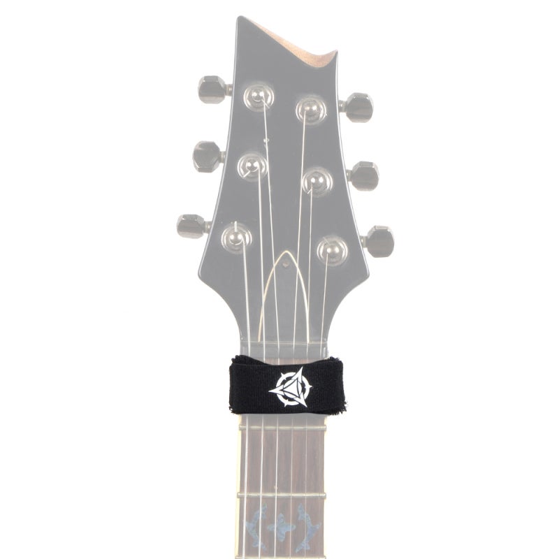 Rockhouse Guitar Fret Wraps: 18cm Long Soft Cotton String Muter - Adjustable Dampener With White Pattern for 6-String Folk Classical Electric Guitar Players - Image 3