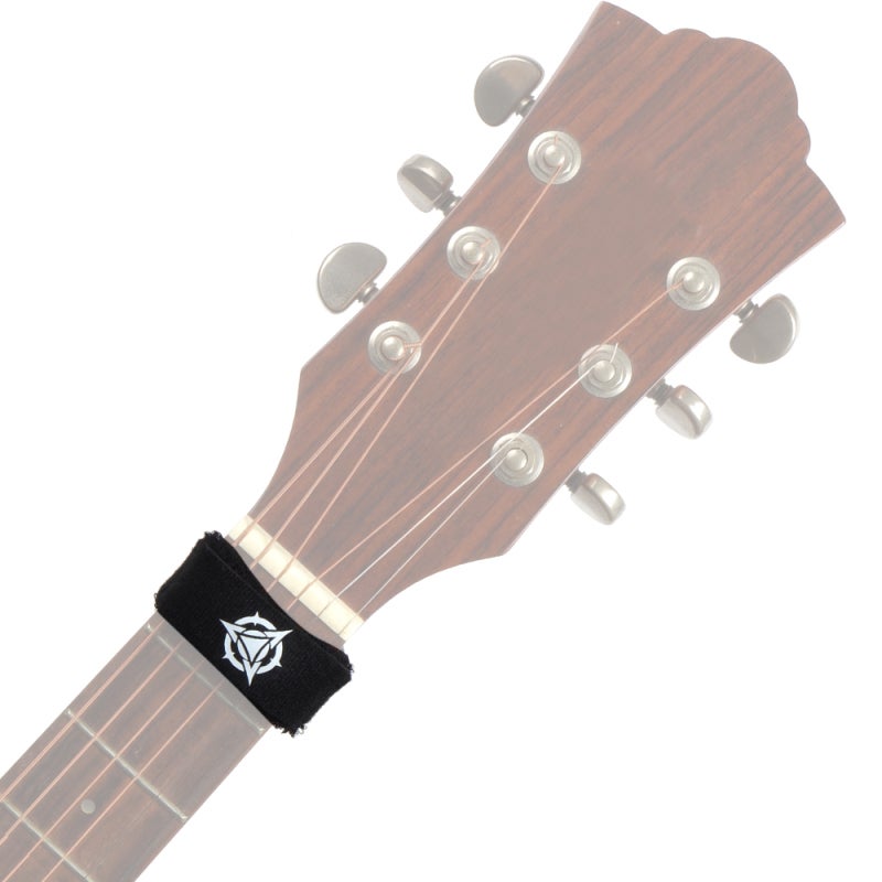Rockhouse Guitar Fret Wraps: 18cm Long Soft Cotton String Muter - Adjustable Dampener With White Pattern for 6-String Folk Classical Electric Guitar Players - Image 4